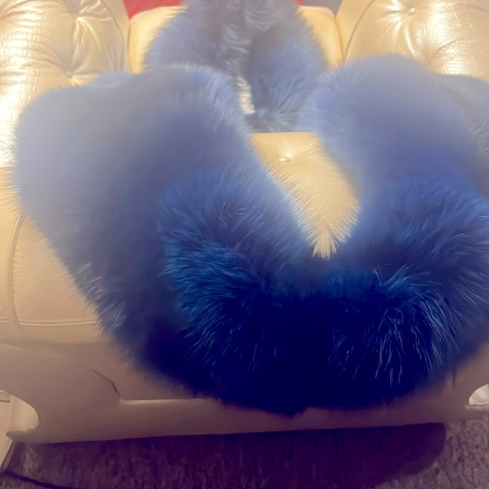 Royal blue mink stol